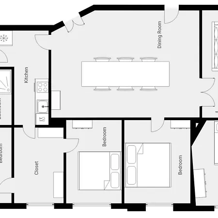 Former Dukes - 4 Bedrooms - 2 Bathroms Lejlighed *